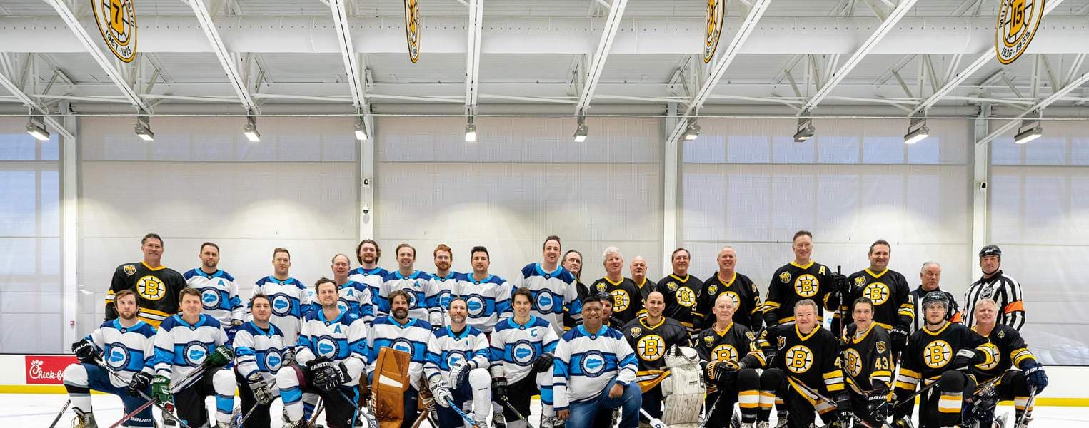 Bruins Alumni vs. Warwick Junior Hockey Association featured background